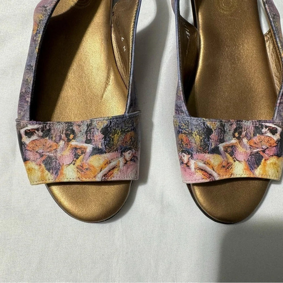 Icon Hand Painted  Slingback Open Toe Sandals 6M - Picture 2 of 14